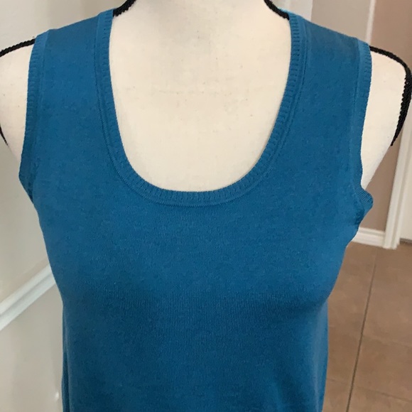 Grace Elements blue sleeveless lightweight  silk blend sweater vest Size XS/PP - Picture 4 of 14
